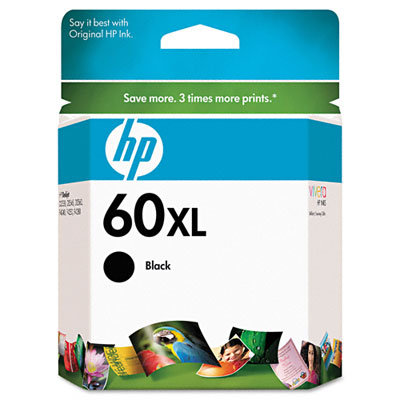 HP CC641WN (HP60XL) Inkjet Cartridge, High-Yield, Black