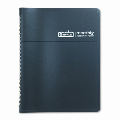 House of Doolittle Ruled Monthly Planner with Expense Log, December-January, 6-7/8 x 8-3/4, Black, 2013