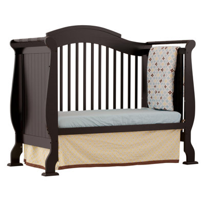 Storkcraft Valentia Fixed Side Convertible Crib in Black