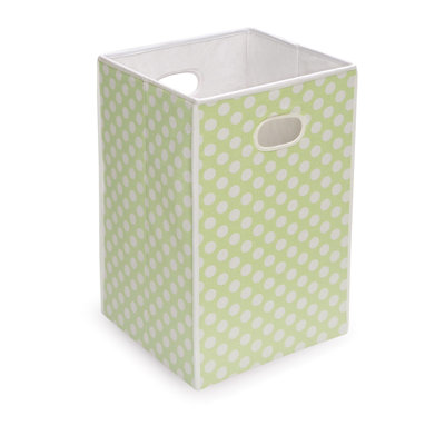 Badger Basket Folding Hamper/Storage Bin in Polka Dot
