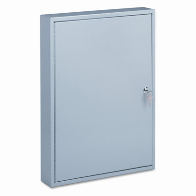 PM Company Locking 100-Key Steel Cabinet, 16-1/2w x 3d x 22-1/2h, Gray                                                                  
