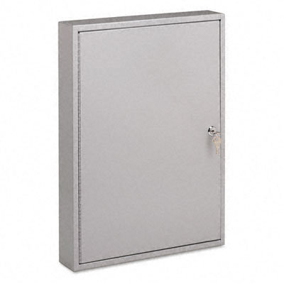 PM Company Locking 100-Key Steel Cabinet, 16-1/2w x 3d x 22-1/2h, Gray                                                                  