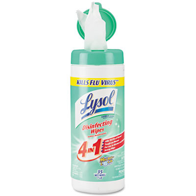 Reckitt & Benckiser Citrus Scented Disinfecting Wipes with Micro-Lock Fibers, 35 Wipes per Canister                                              