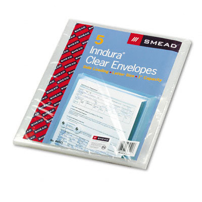 Smead Manufacturing Company Poly String & Button Booklet Envelope, 11 5/8 X 9 3/4 X 1 1/4, 5/Pack