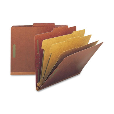 Smead Manufacturing Company Folders, Letter, 3 Partition, 3" Expansion, Letter, Red