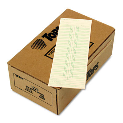Tops Business Forms Time Card for Cincinnati / Lathem / Simplex/ Acroprint, Semi-Monthly, 500/Box