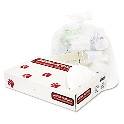 Unisan Regular Grade Liners, 10 gallon, 6 microns, 24 x 24, Natural, 500 per Carton                                                 