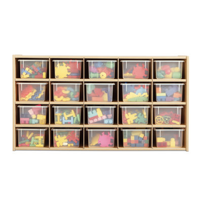 Young Time 20 Tray Storage Cubbie with Clear Trays