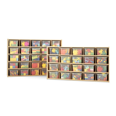Young Time 25 Tray Storage Cubbie with Clear Trays