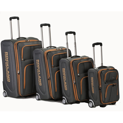 Rockland Polo Equipment 4 Piece Upright Luggage Set