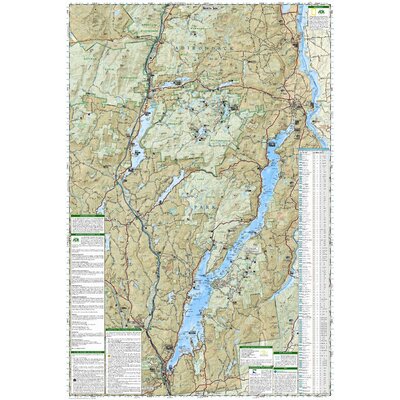 geographic maps national lake adirondack sacandaga illustrated trails george map park great