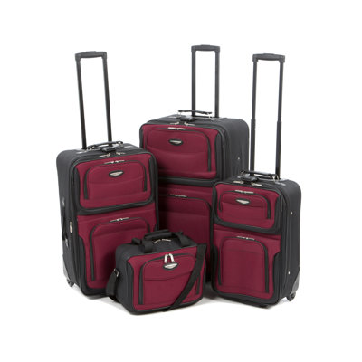 Traveler's Choice Amsterdam 4 Piece Two-Tone Travel Set
