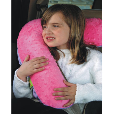 Kalencom Seat Belt Snoozer in Pink / Lilac Minky