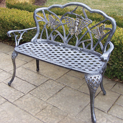 Oakland Living Butterfly Aluminum Garden Bench