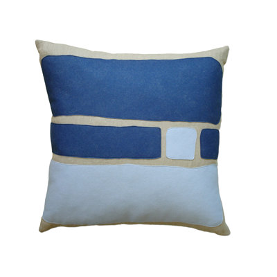 Balanced Design Big Block Applique Pillow