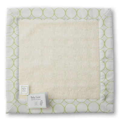 Swaddle Designs Certified Organic Cotton Baby Lovie in Pastel with Mod Circles on Ivory
