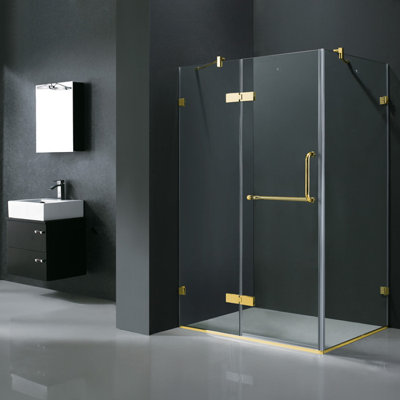 Vigo 24" Pivot Door Swing Frameless Shower Enclosure
