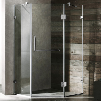 Vigo Neo-Angle Door Frameless Shower Enclosure with Handle Bar