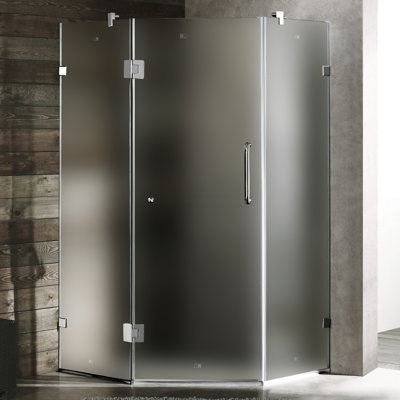 Vigo Neo-Angle Door Frameless Shower Enclosure with Handle Bar