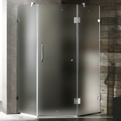 Vigo Neo-Angle Door Frameless Shower Enclosure with Handle Bar