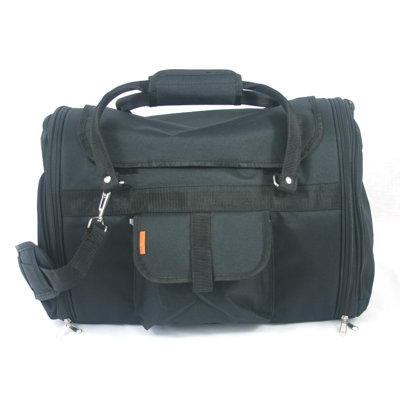 Covered Pet Carrier in Black