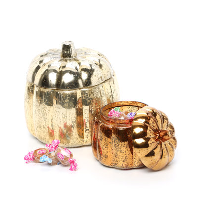 Wildon Home &reg; Chandler Mercury Glass Pumpkins (Set of 2)