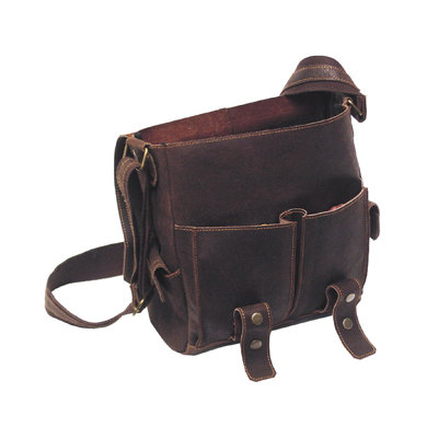 David King East West Laptop Messenger in Distressed Leather