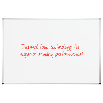 CommClad 48" x 48" Thermal-Fused Melamine Dot Grid Whiteboard with Aluminum Trim