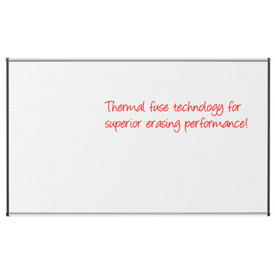 CommClad 48" x 72" Thermal-Fused Melamine Dot Grid Whiteboard with Trim