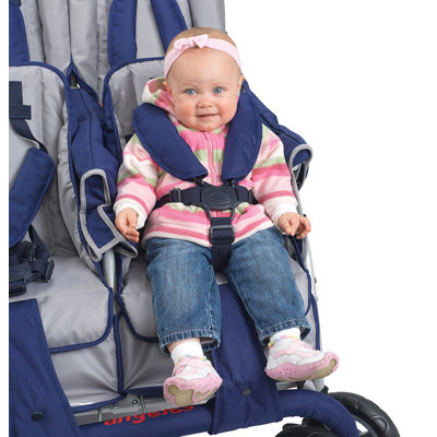 Angeles SureStop Folding Commercial Bye-Bye 4-Passenger Tandem Stroller