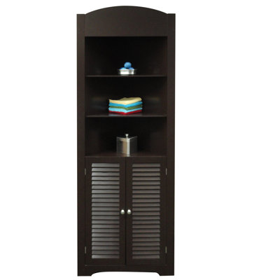 riverridge ellsworth corner etagere tall shelves three open