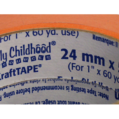 ECR4kids 1" x 60 Yards 10 Pack of Assorted Color Kraft Tape Rolls
