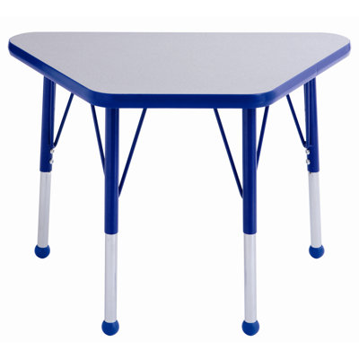 ECR4kids 20" x 33" Trapezoid Learning Table in Gray
