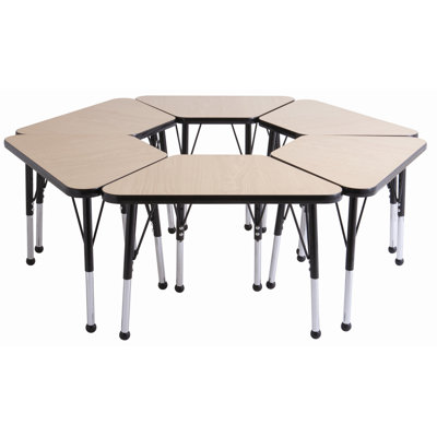 ECR4kids 20" x 33" Trapezoid Learning Table in Maple