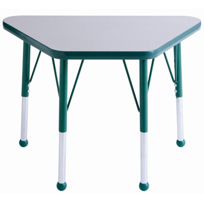 ECR4kids 20" x 33" Trapezoid Learning Table in Gray