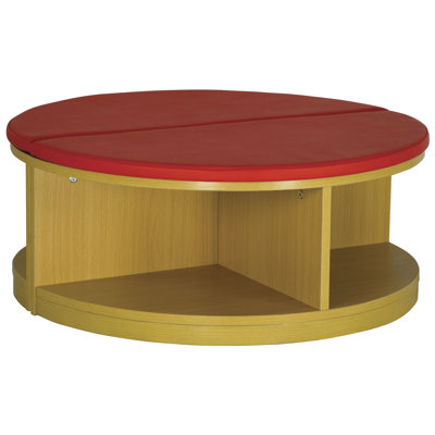 ECR4kids Reading Sectional with Two Piece Round Bench