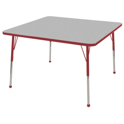 ECR4kids 48" Square Adjustable Activity Table in Gray