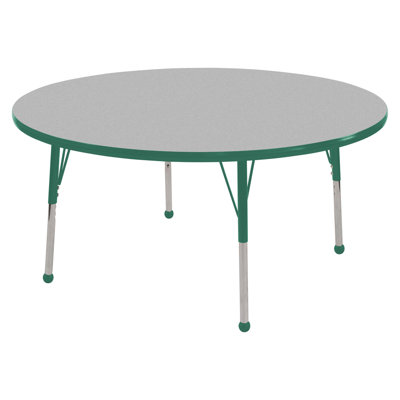 ECR4kids 48" Round Adjustable Activity Table in Gray
