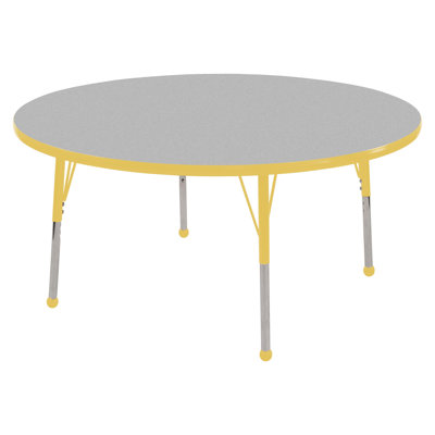 ECR4kids 48" Round Adjustable Activity Table in Gray