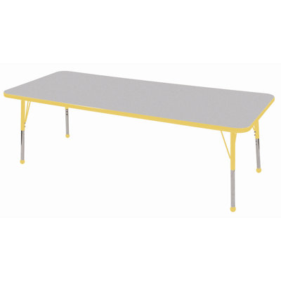 ECR4kids 30" x 72" Rectangular Adjustable Activity Table in Gray