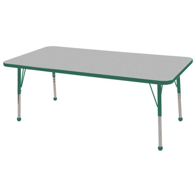 ECR4kids 30" x 60" Rectangular Adjustable Activity Table in Gray