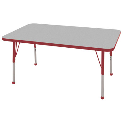 ECR4kids 30" x 48" Rectangular Adjustable Activity Table in Gray