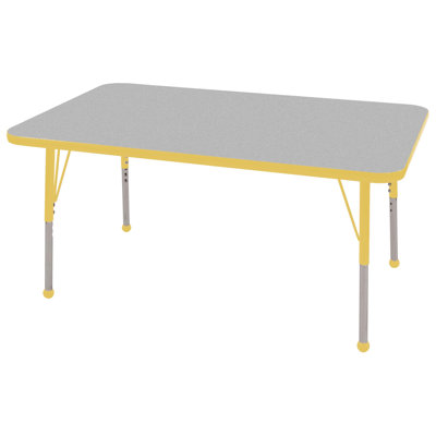 ECR4kids 30" x 48" Rectangular Adjustable Activity Table in Gray