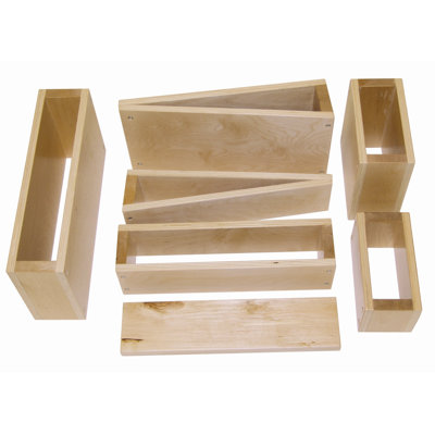 ECR4kids 18 Piece Hollow Wooden Block Set