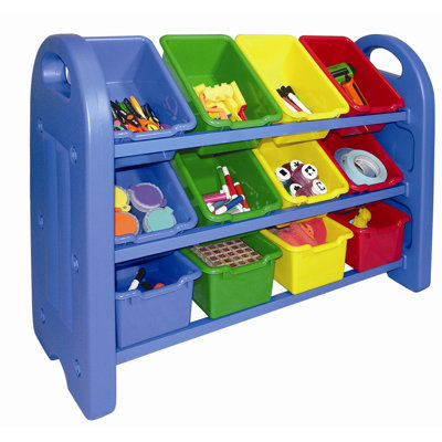 ECR4kids 3 Tier Toy Organizer with 12 Bins