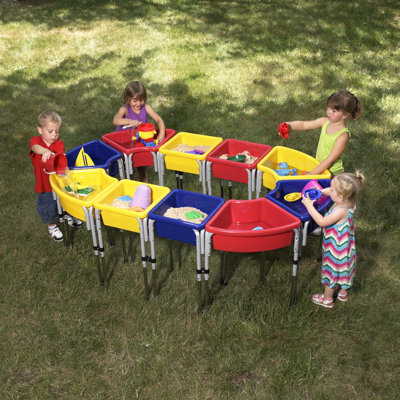 ECR4kids 10 Station Sand & Water Center with Lids