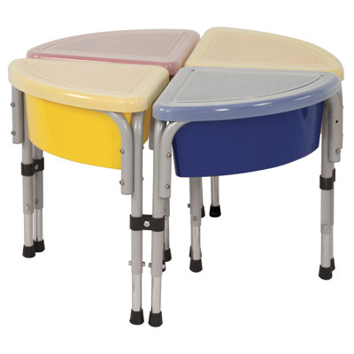 ECR4kids 4 Station Sand & Water Center w/ Lids - Round