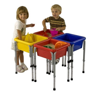 ECR4kids 4 Station Sand & Water Center w/Lids - Square