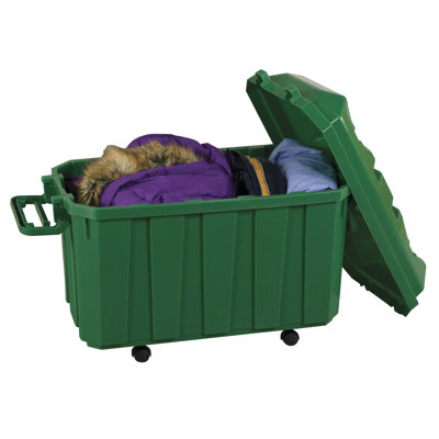 ECR4kids 4 Pack of 18 Gallon Stor-N-Roll Toy Trunks with Casters