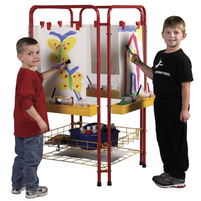 ECR4kids 4-Station Art Easel Center with Drying Rack